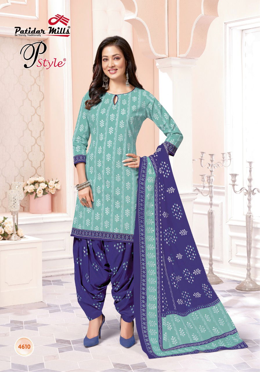 Patidar P Style 46 Cotton Casual Daily Wear Printed Dress Material Collection